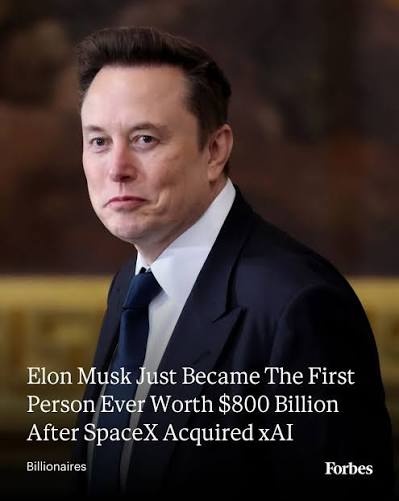 Elon Musk is the first person ever to reach a $800,000,000,000 net worth. But Musk recently doubled down on the idea that "money can't buy happiness." When you own the stars, the platforms, and the future of transport, what is left to chase?