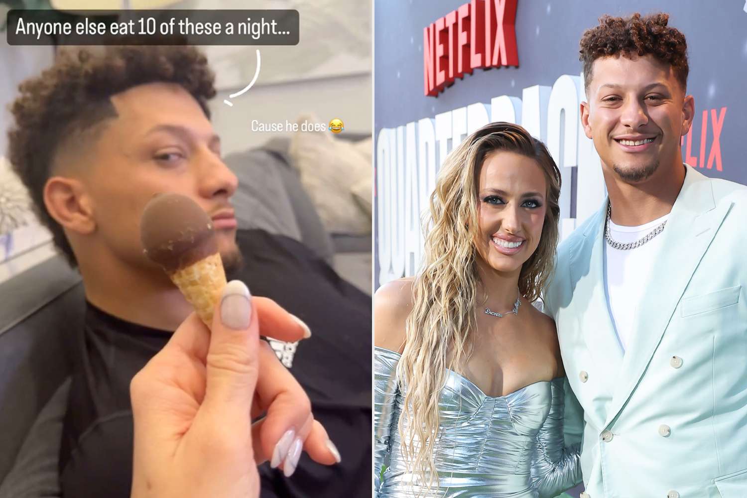 "When Love Is In Play" Brittany Mahomes  Poke Her Husband Patrick Mahomes Love Of Ice Cream : 'Saying Anyone Else Eat 10 Of These A Night