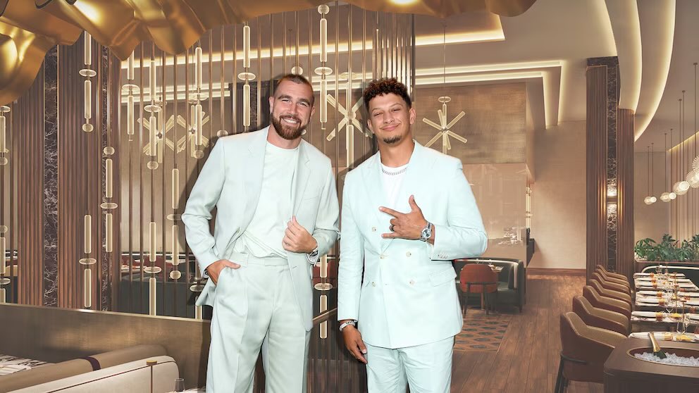 "Humanity ":Patrick Mahomes unveils prices for his restaurant 'steakhouse' with Travis Kelce and says we are giving back to the society and fans on a cheap as they try the menu.