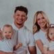 "Cute Family" Brittany and Patrick Mahomes share their new family portraits with adorable matching T-shirts.