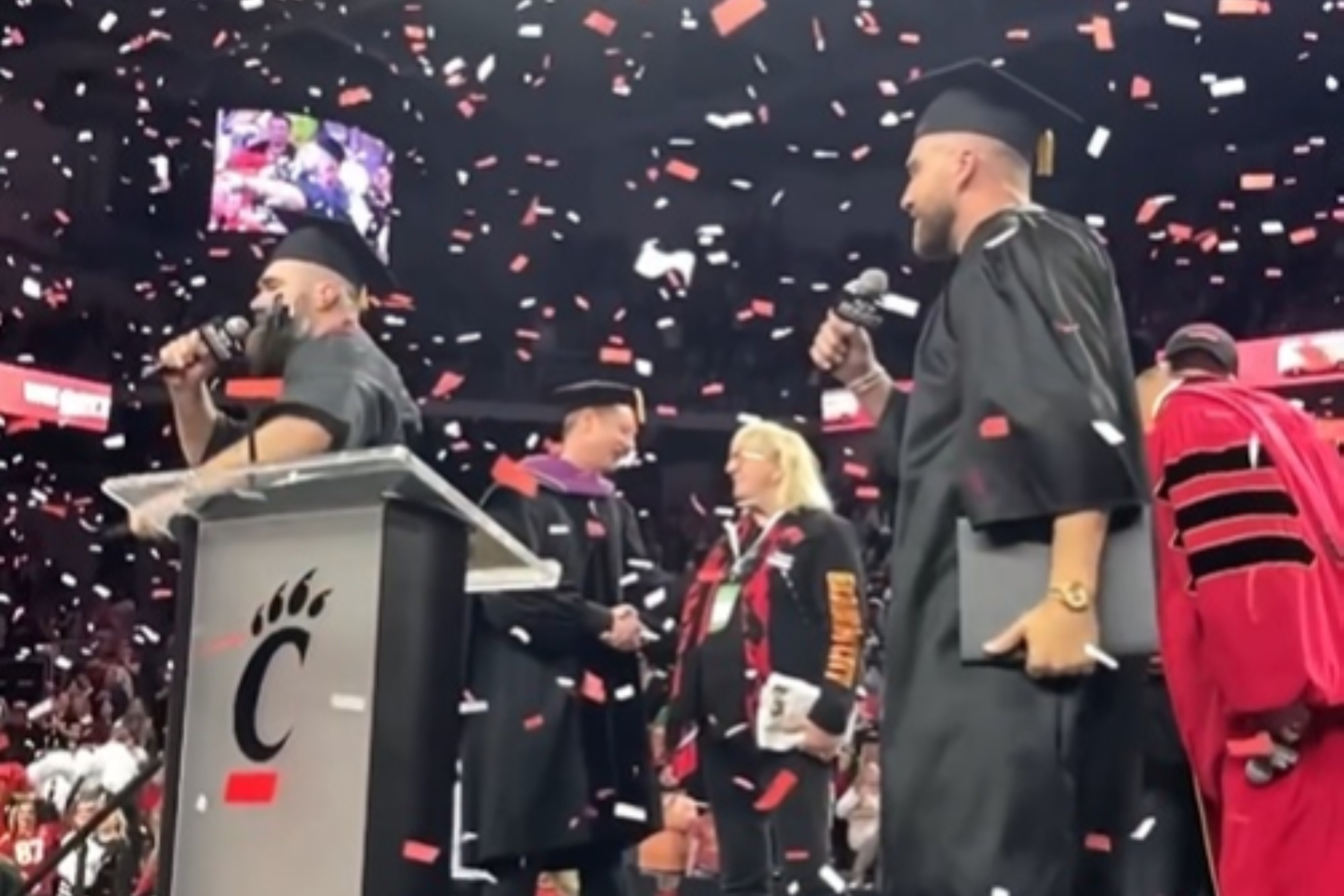 Brothers Doing It Again:" Travis Kelce and brother Jason celebrate wildly as graduation from university finally confirmed"