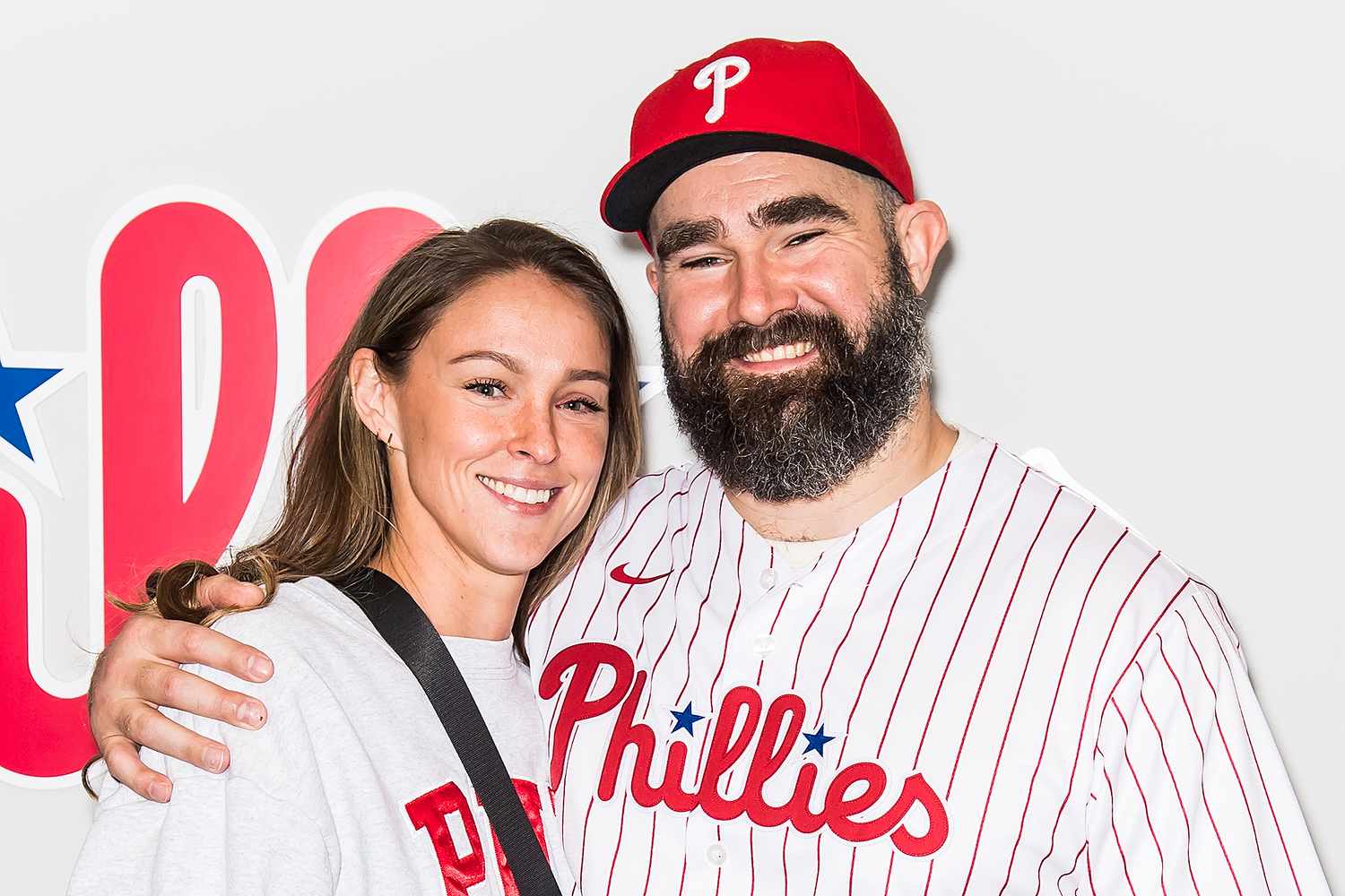 Jason Kelce and Wife Kylie All Smiles at Philadelphia Phillies Game as Retired NFL Star Throws First Pitch with Fletcher Cox