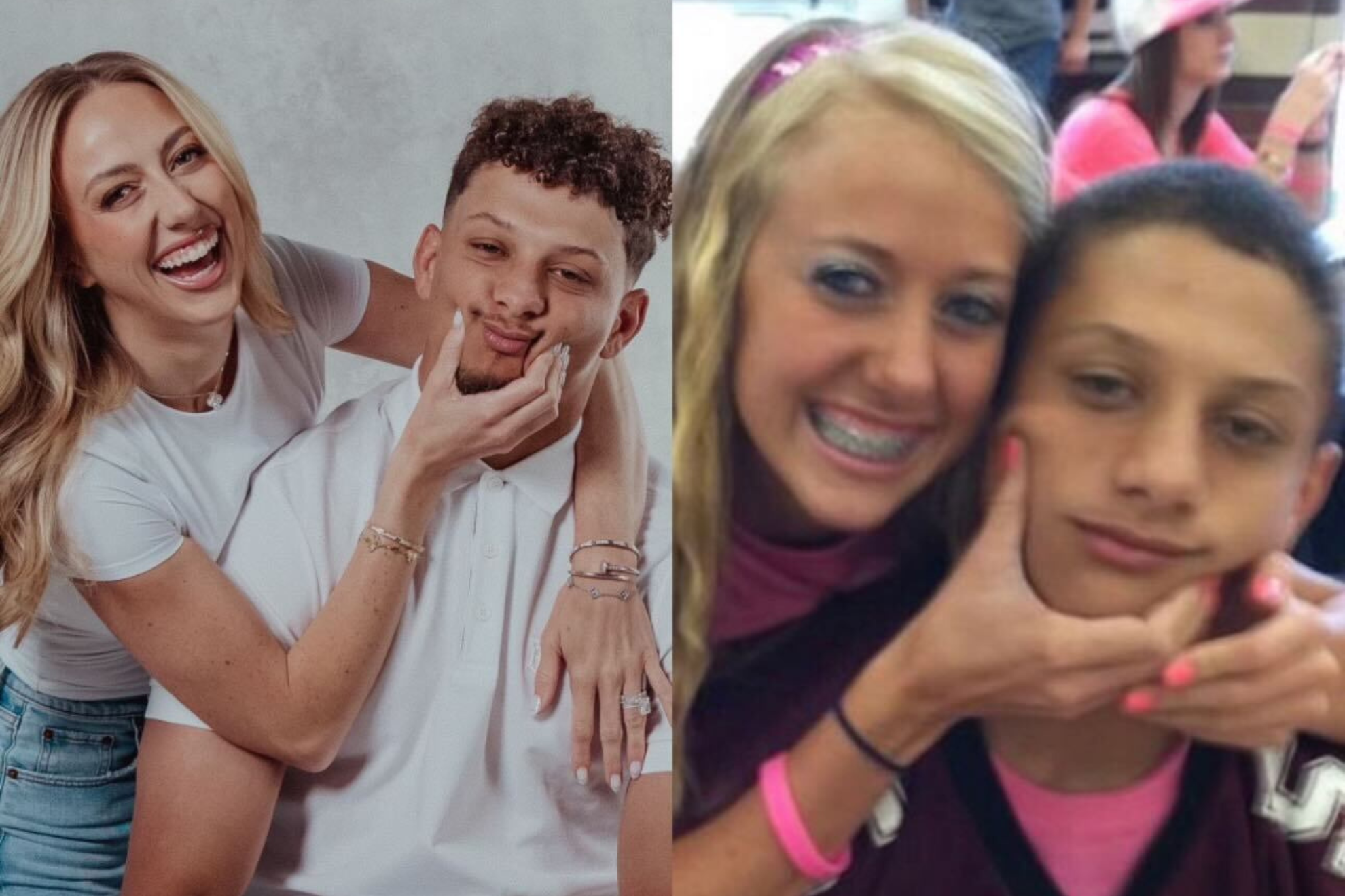 "Reflecting on 12 Years: Brittany Mahomes Shares Throwback Photo with High School Sweetheart, Now Husband Patrick Mahomes"