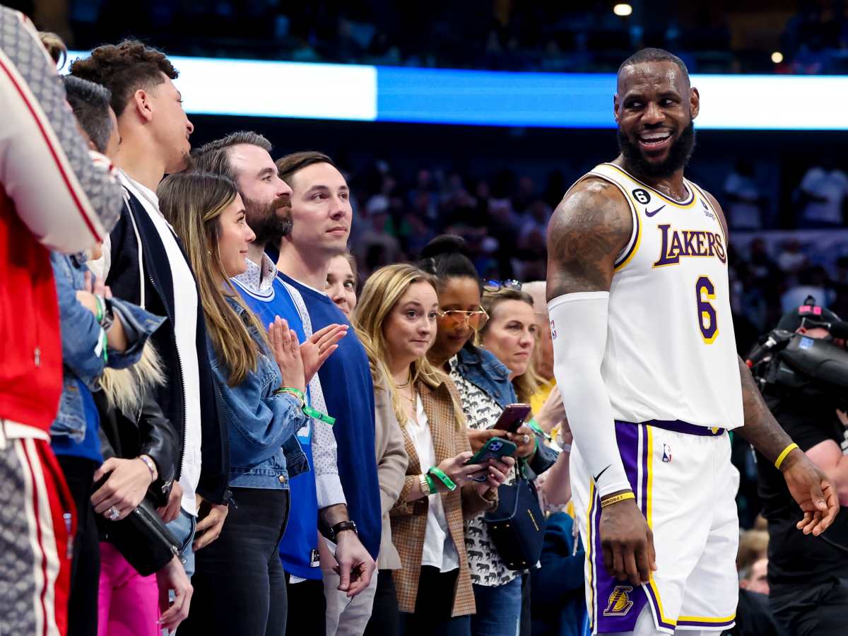 Sorry Man .....Patrick Mahomes 'consoles' LeBron James at Carbone Beach all-star party after Lakers disappointment