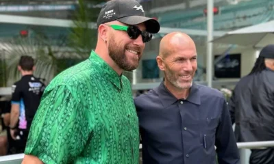 Living Legends: Travis Kelce's wild week continues as he meets Zinedine Zidane at the Miami GP