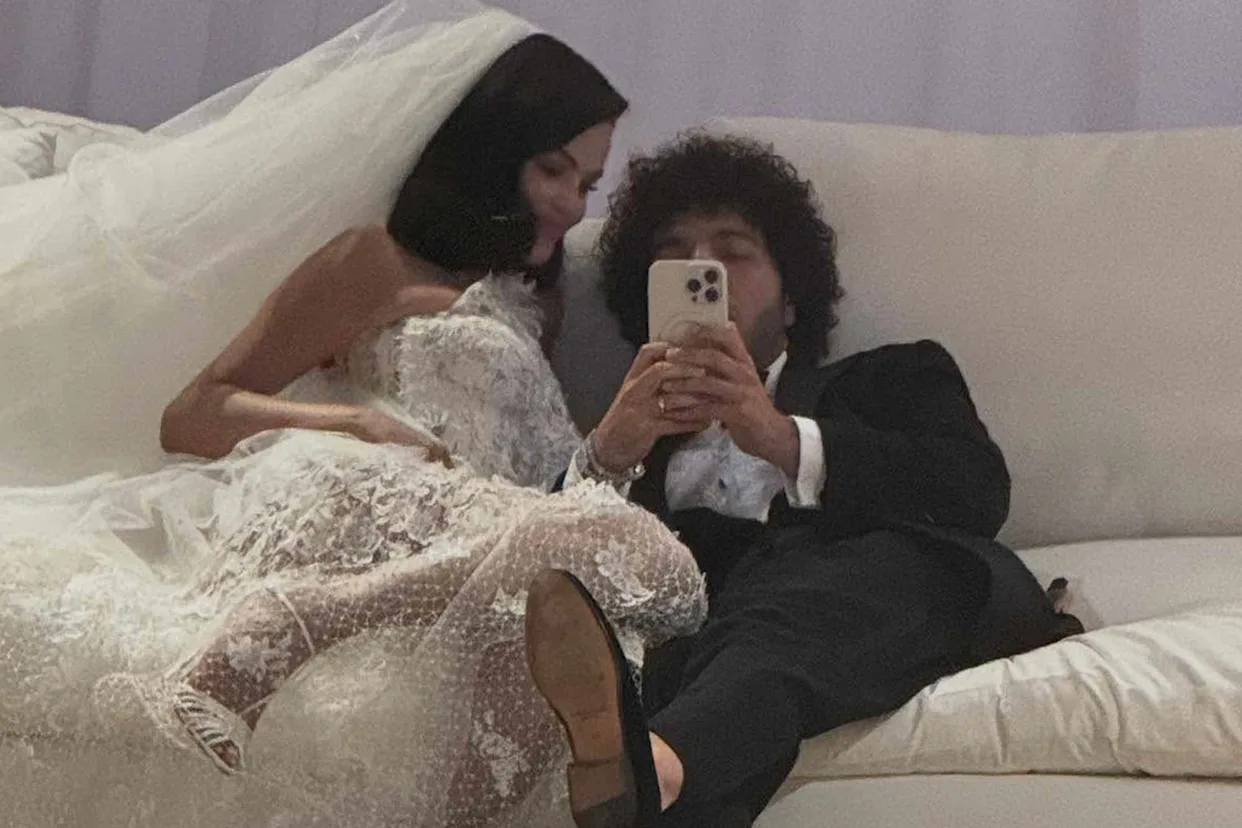 Selena Gomez shared photos from her and Benny Blanco's wedding reception, which featured a simple “just married” and plenty of dancing...
