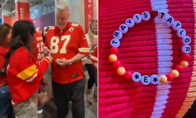 Incredible : Travis Kelce’s proud dad Ed was spotted handing out friendship bracelets at the Kansas City Chiefs game on Sunday, Oct. 19, a sweet nod to the tradition launched by fans of his future daughter-in-law Taylor Swift...