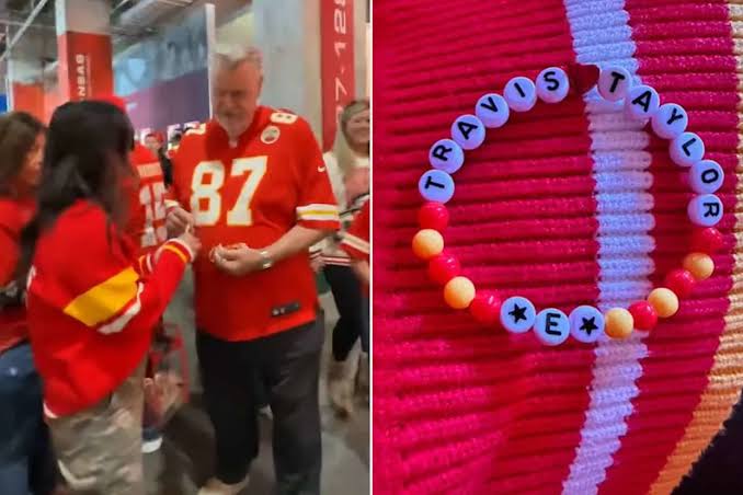 Incredible : Travis Kelce’s proud dad Ed was spotted handing out friendship bracelets at the Kansas City Chiefs game on Sunday, Oct. 19, a sweet nod to the tradition launched by fans of his future daughter-in-law Taylor Swift...