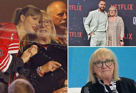 BREAKING NEWS : Donna Kelce, mother of Kansas City Chiefs star Travis Kelce, has spoken out about her son’s high-profile relationship with global superstar Taylor Swift, sending a clear and supportive message. In a recent interview, Donna praised Swift for her kindness, humility, and how well she fits into the Kelce family. She noted that Taylor has been “nothing but genuine” and that her relationship with Travis has brought out the best in him. Fans quickly reacted to Donna’s comments, applauding the sweet show of family approval. The NFL mom, known for her warmth and honesty, also mentioned that she enjoys seeing how happy the couple makes each other. With Travis focused on the Chiefs’ season and Taylor continuing her record-breaking musical run, Donna’s words reinforce that love and respect remain at the heart of their growing relationship.
