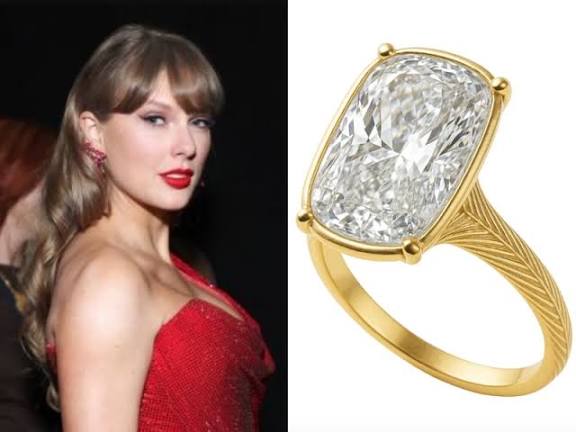 Incredible : Taylor Swift engagement ring cost about $250,000 and over $1 million. Swift paired the ring with a Ralph Lauren dress...
