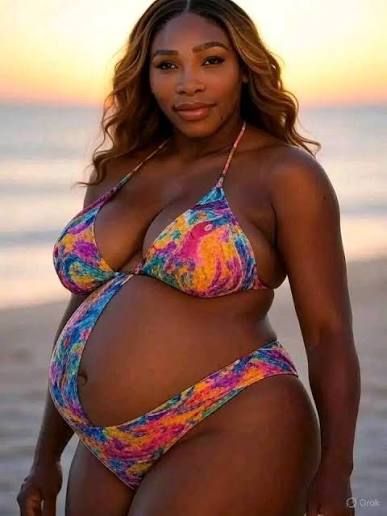 Serena Williams Stuns Fans: Tennis Icon Flaunts Baby Bump in Glamorous Bikini Photos During Third Pregnancy Reveal...