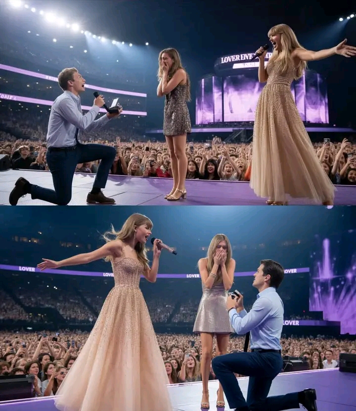 Jake Morrison proposed to his girlfriend Sarah at Taylor swift love's story during the era's tour...