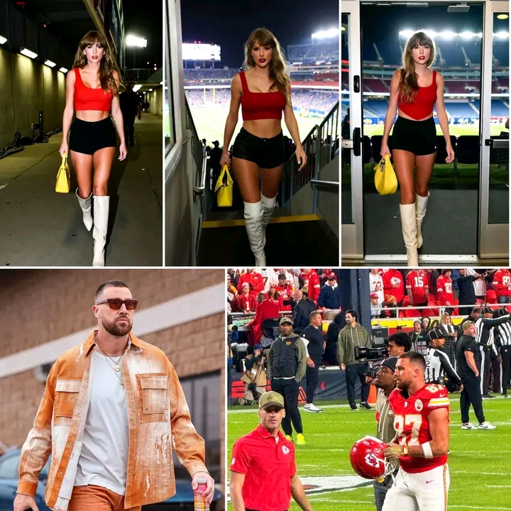 Taylor Swift’s Confusing Fashion Choice Leaves Fans in Total Shock as She Arrives Unexpectedly Late to the Chiefs vs. Commanders Game to Support the Struggling Chiefs — Who Were Already Locked in a Tough Match Against the Commanders. Moments After She Walked Elegantly Into the Stadium and Headed to the VIP Box, Travis Kelce Appeared Distracted and Lost Focus on the Field, Clearly Stunned by Her Look. Fans Are Now Asking: Was Taylor There to Motivate Her Man or to Confuse Him Even More?