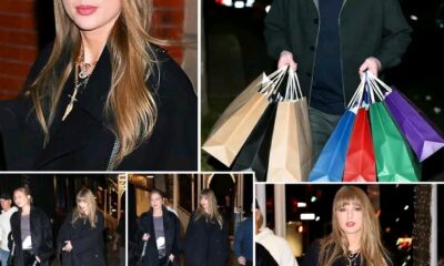 Breaking News: Taylor Swift Unintentionally Channels Her 2013 “Red” Era Look as She and BFF Gigi Hadid Are Spotted Last Night in NYC — Fiancé Travis Kelce Also Seen Carrying a Bunch of Bags from Taylor and Gigi’s Shopping Spree, Leaving Fans Shocked: “How Can a Grown Man Be Carrying Bags for Women?!” — See Full Details and More Photos