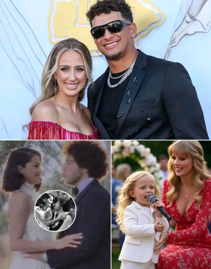 Breaking News: Brittany Mahomes shares a magical moment from Selena Gomez and Benny Blanco’s fairytale wedding as her 4-year-old daughter Sterling Skye stepped onto the stage and sang with a fearless charm that silenced the room