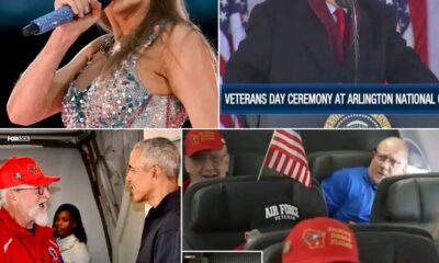 Taylor Swift Criticizes Donald Trump’s Veterans Day Speech After He Claimed “We Have a 92% Approval Rating — We Took That Up From 38% Under the Previous Administration,” Turning What Should Have Been a Tribute Into Another Campaign Show About Himself. Taylor Called Him “An Embarrassment Every Single Day” and Said Trump Should Learn What True Support Looks Like From Barack Obama, Who Quietly Boarded a Plane Full of Korean and Vietnam War Veterans on Veterans Day, Thanked Every Single One of Them — No Stage, No Teleprompter, No Ego Trip — A Moment That Went Viral for Its Genuine Respect Full details below 👇🏾