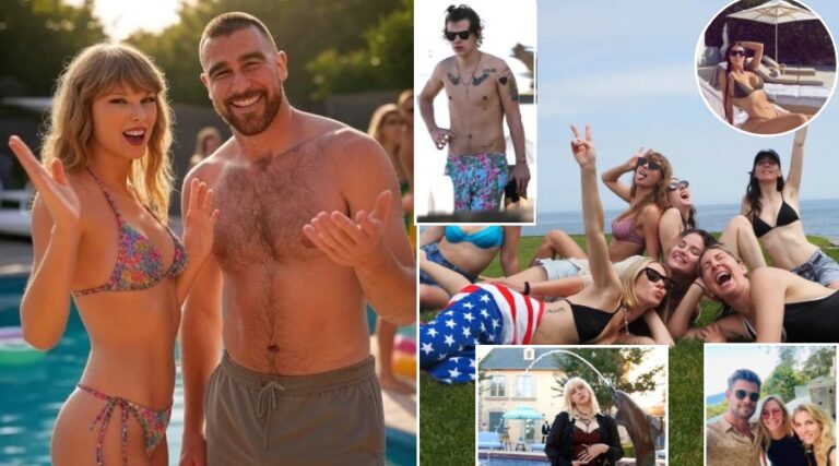 Taylor Swift and Travis Kelce Host INSANE, WILDEST 4th of July Party at Her Rhode Island Mansion – With A-List Guests Like BEYONCÉ, HARRY STYLES, BILLIE EILISH, KIM KARDASHIAN, CHRIS HEMSWORTH, and More… Then Drop an EXPLOSIVE, INTERNET-BREAKING ANNOUNCEMENT