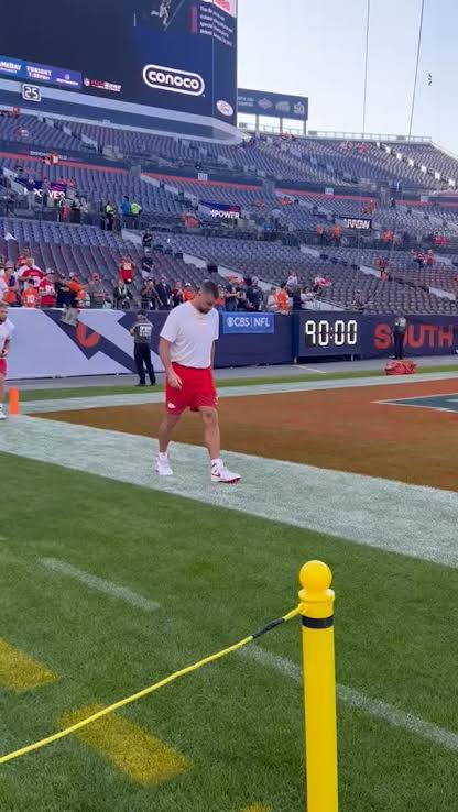 Chiefs tight and Travis Kelce is getting set for Sunday’s big AFC West clash between Kansas City and Denver Broncos...