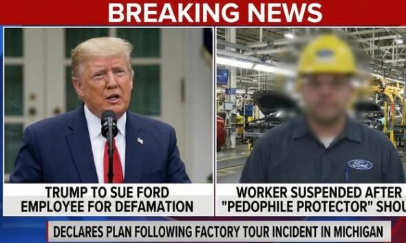 JUST IN: Donald Trump Declares Plan to Sue Michigan Ford Plant  Employee for Defamation Claims for shouting “Pedophile Protector” During Factory Tour, After the Worker Receives Suspension From Company Officials...