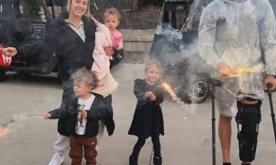 Brittany Mahomes chose to go bare-faced for her very first post of the year, wishing her husband a happy 365 days with Brittany opting to go fresh-faced and her quarterback husband wearing a knee brace and standing up in crutches...