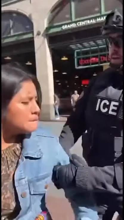 Breaking New : Video of a young woman of Cherokee descent, from the ancestral people of the US, avoiding arrest by ICE agents—the immigration service so admired by Donald Trump—have gone viral...