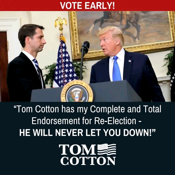 I’m fighting alongside President Trump to put Arkansas and America first – proud to have his full endorsement for re-election...