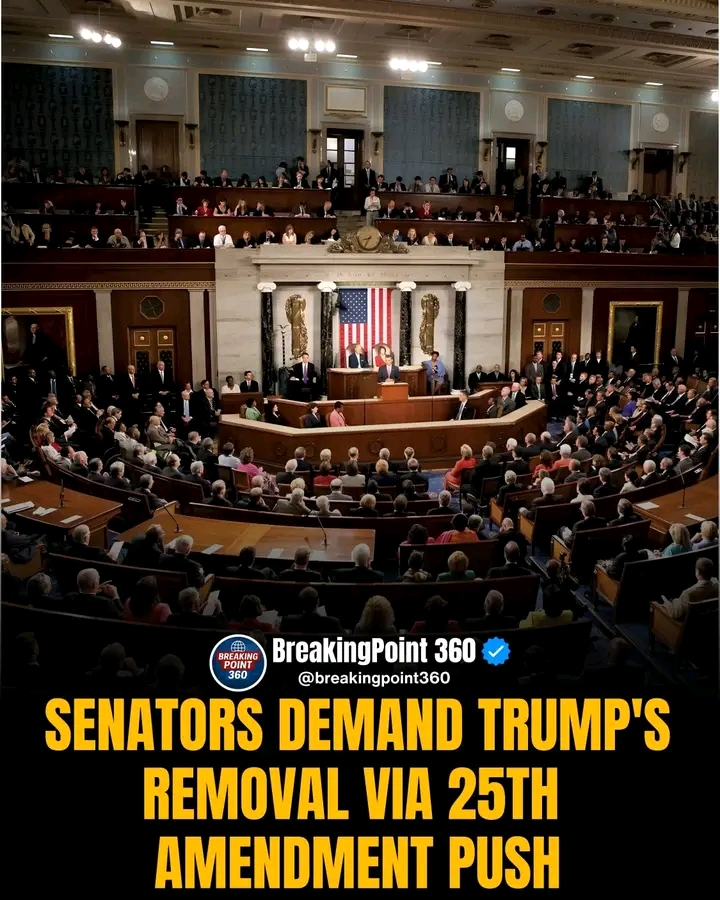U.S. Senators have taken the STUNNING step of officially calling for President Trump's removal from office under the 25th Amendment...