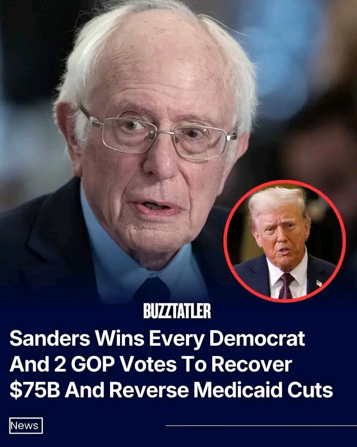 Senator Bernie Sanders secures full Democratic support and two Republican votes for his plan to reclaim $75 billion from U.S.