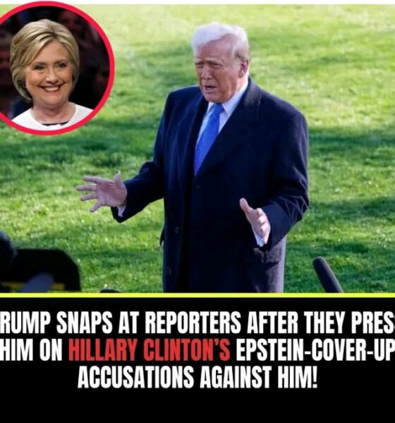 BREAKING: Tense Exchange as Trump Responds to Epstein Questions During a recent interaction with reporters aboard Air Force One, President Donald Trump was pressed about claims made by Hillary Clinton regarding the handling of records connected to Jeffrey Epstein.