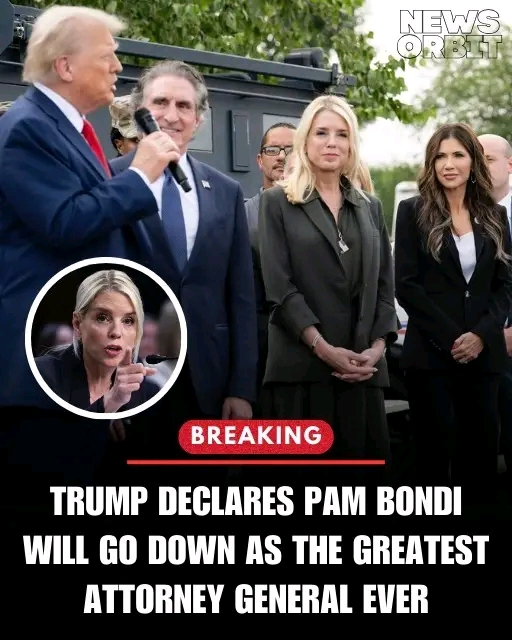 Former President Donald Trump recently heaped praise on Pam Bondi, calling her “the greatest attorney general ever.