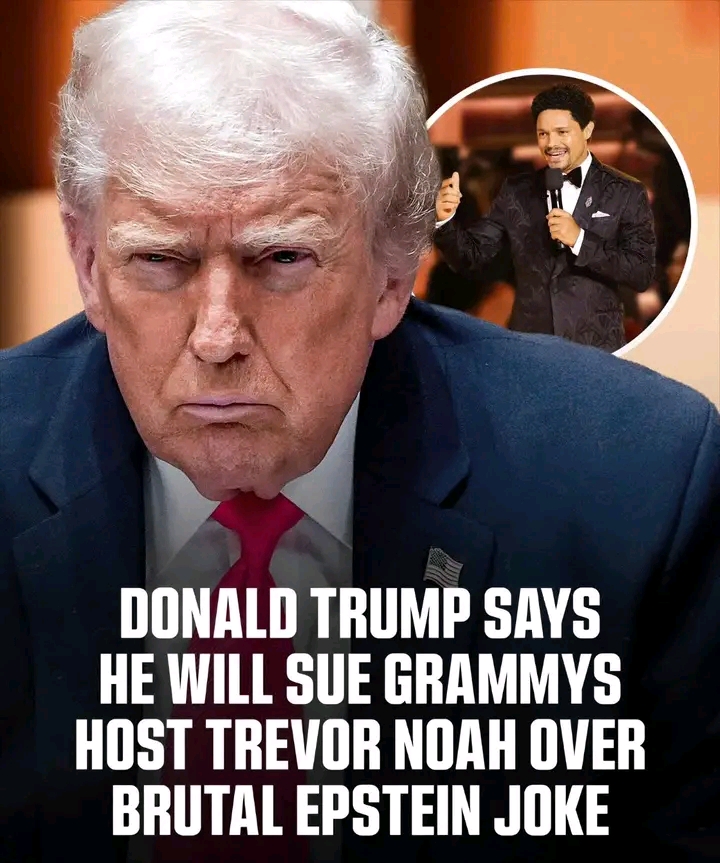 Donald Trump said he plans to sue Grammys host Trevor Noah over a joke referencing the Epstein files during the broadcast.