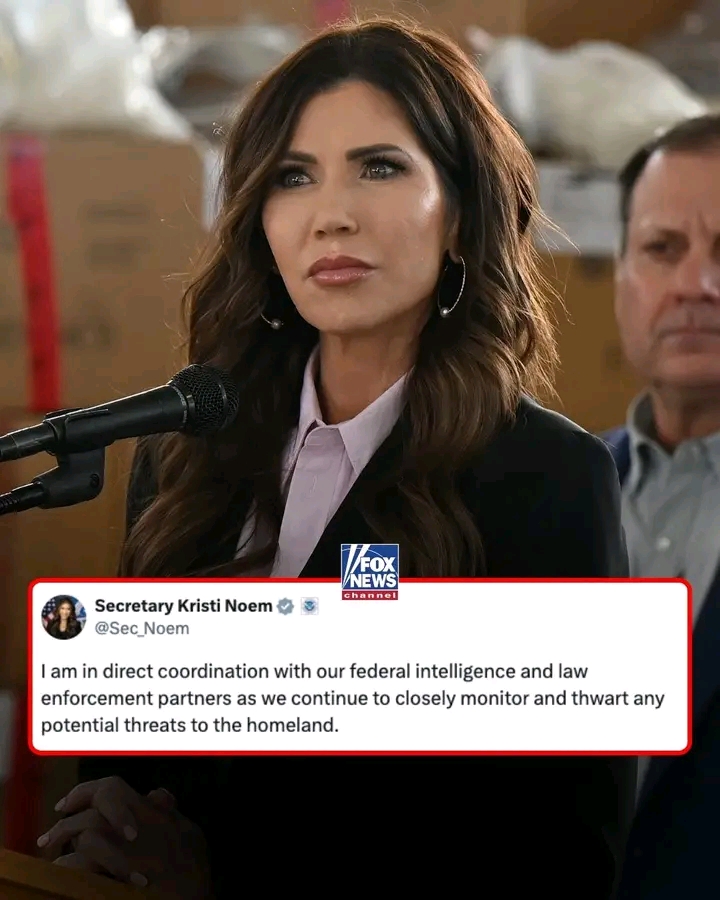 NEW: DHS Secretary Kristi Noem says she is in direct coordination with federal intelligence agencies on potential threats to the U.S. following joint strikes on Iran...