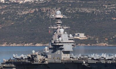 The USS Gerald R. Ford, the biggest U.S. aircraft carrier, has left port near the Greek island of Crete on Thursday...