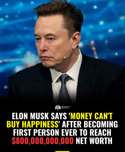 Elon Musk is the first person ever to reach a $800,000,000,000 net worth. But Musk recently doubled down on the idea that "money can't buy happiness." When you own the stars, the platforms, and the future of transport, what is left to chase?