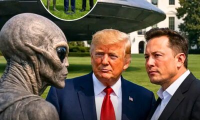 News update : The viral image circulating online depicts a striking and enigmatic scene: a humanoid figure standing beside what appears to be a large, landed craft positioned near a prominent government building...