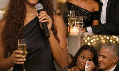 Michelle Obama’s 63rd birthday, the dinner unfolded with quiet elegance—until Malia Ann Obama stood and spoke, shifting the room into complete stillness...